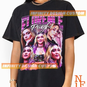 Florence Pugh T-shirt Movie Character Actress Vintage Bootleg Hoodie Retro Sweatshirt Graphic Tee INFN575