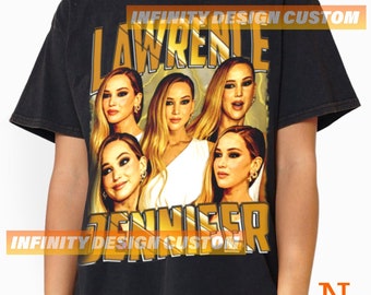 Jennifer Lawrence T-shirt Movie Character Actress Vintage Bootleg Hoodie Retro Sweatshirt Graphic Tee INFN521