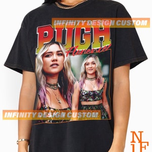 Limited Florence Pugh T-shirt Movie Character Actress Vintage Bootleg Hoodie Retro Sweatshirt Graphic Tee INFN600