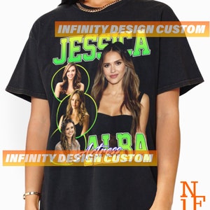 Jessica Alba T-shirt Movie Character Actress Vintage Bootleg Hoodie Retro Sweatshirt Graphic Tee INFN61