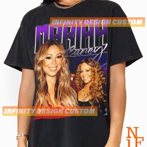 Camiseta limitada de Mariah Carey personaje de película actriz Vintage Bootleg Sudadera con capucha Retro camiseta gráfica INFN607