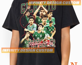 T-shirt Gilberto Mora: maglietta grafica vintage, abbigliamento da calcio unisex, giocatore degli Stati Uniti
