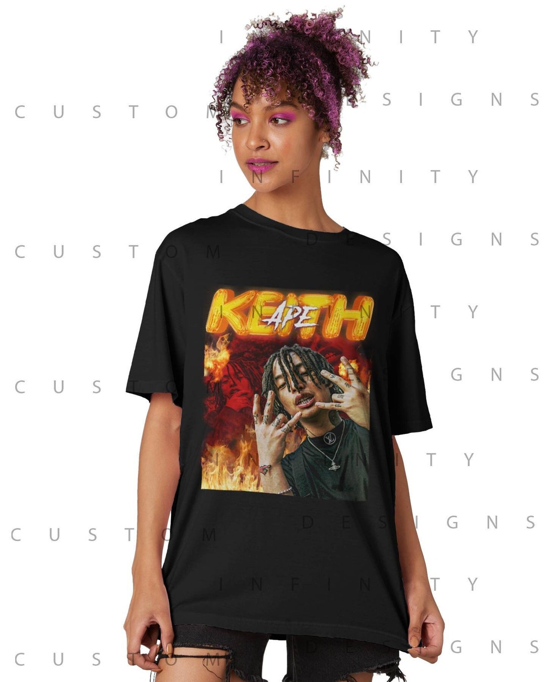 Keith Ape Shirt, Korean Actress Character Music Korean Rapper T-shirt ...