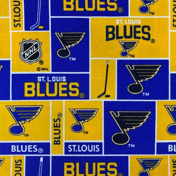 St. Louis Blues Hockey | Hockey Fabric | 100% Cotton Crafting Fabric