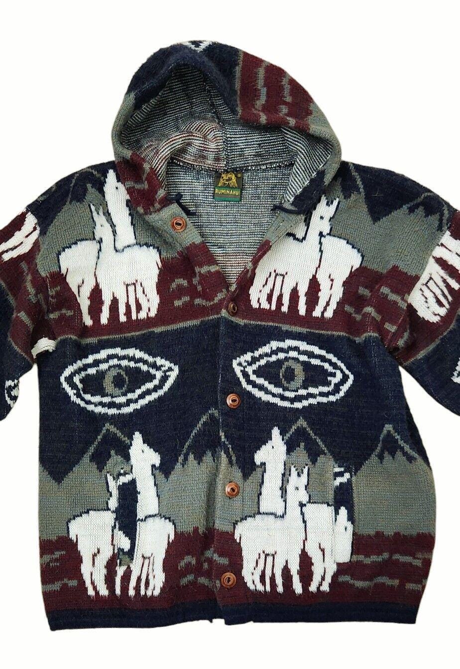 RUMINAHUI zip-up Ecuador woolknit jacket