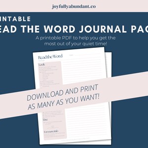 Read the Word Journaling Page