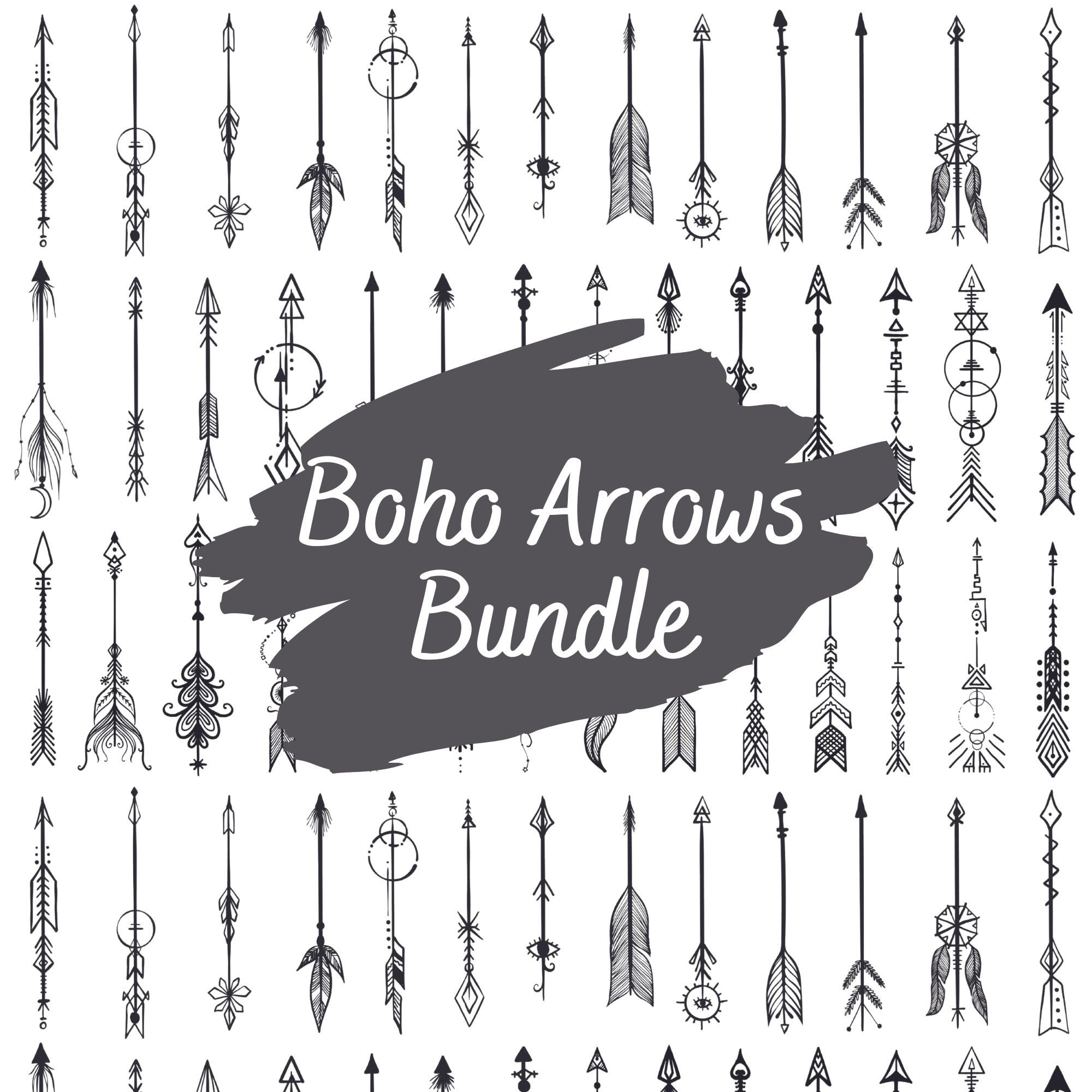 22 Boho Arrow PNG Clipart Arrow Vector Digital Cutting File - Etsy