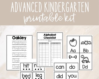 ADVANCED Kindergarten Prep Packet  I   Learning  I   Alphabet I Download  I  Printable Worksheets  I  Preschool