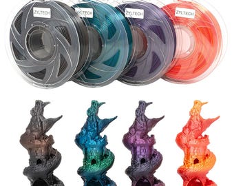ZYLTECH Dual Gradient Silk Series 3D Printer Filament 1.75mm 1 kg 2.2 lbs