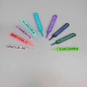 Clavijas de tablero de cribbage personalizadas e impresas en 3D: paquete de 3 personalizadas con el nombre que elija