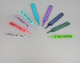 Customized 3D Printed Cribbage Board Pegs - 3Pk personalized with Your Choice of Names