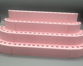 Pen Display 3D Gedruckt 4 Tier Stair Step Combo Perlen Stift Display - Kommen Sie mit allen 3 Stück (linkes, mittleres und rechtes Display)