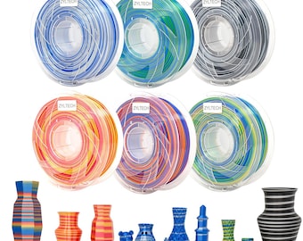 Texas Twister Series Multi-color Silk 3D Printer Filament 1.75mm 1 kg 2.2 lbs