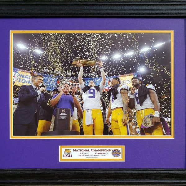 LSU Tigers 2019 National Champions Custom Framed Picture