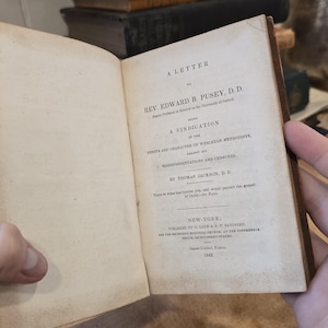 A Letter to Rev. Edward B. Pusey 1843