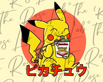 Cup of Noodle - PNG - Anime - Pika - Ramen - Sublimation - Poke Monster