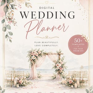 Wedding Planner Digital GoodNotes, Bridal Planner PDF, Wedding Organizer, Floral Wedding Planner, iPad Planner, Wedding Binder, Bridal Book