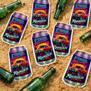 Holographic Ford Fuckin’ Ranger Holographic Sticker – Retro Sunset Truck Decal