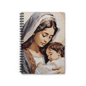 Madre María y el Niño Jesús, perfecto para llevar un diario, regalo para mamás, cuaderno de arte religioso, bloc de notas inspirador, regalos católicos