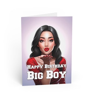 Birthday Greeting Cards for Him, Fun Card for Big Boy, Celebrate Birthdays, Unique Card, Man&#39;s Birthday Card, Humorous Design