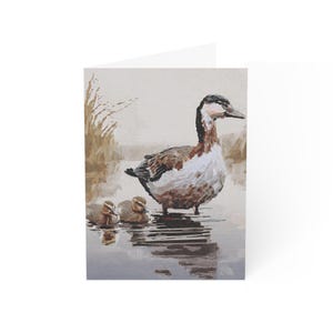 Biglietti d'auguri ispirati alla natura, bellissime illustrazioni di anatre, perfetti per ogni occasione, cancelleria ecologica, idea regalo unica