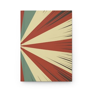 Retro Striped Hardcover Journal - Vintage Notebook for Writers, Bullet Journaling, Unique Gifts, Creative Planning, Art Diary