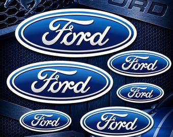 Classic Blue Ford Logo Sticker, Truck Decal, Ford Ranger Sticker, Car Window Decal, Toolbox Sticker, Waterproof Vinyl, Auto Emblem