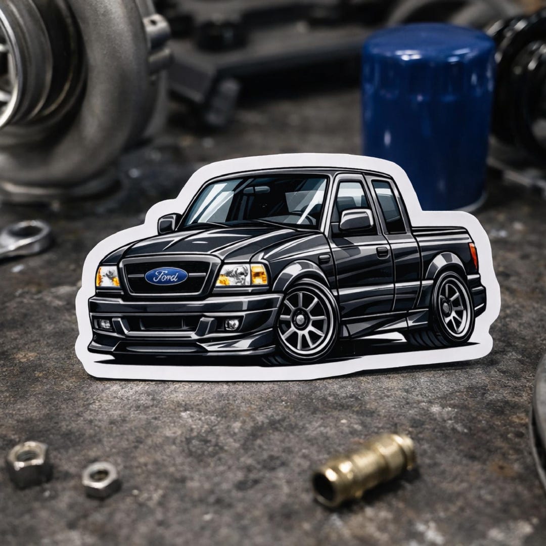 Lowered Ford Ranger Custom Truck Sticker – Sport Compact Style, Vinyl ...