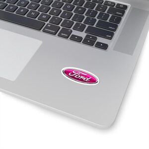 Hot Pink Ford Logo Sticker, Metallic Pink Car Decal, Truck Lover Gift, Automotive Vinyl Sticker, Ford Ranger Accessories, Waterproof Decal image 2