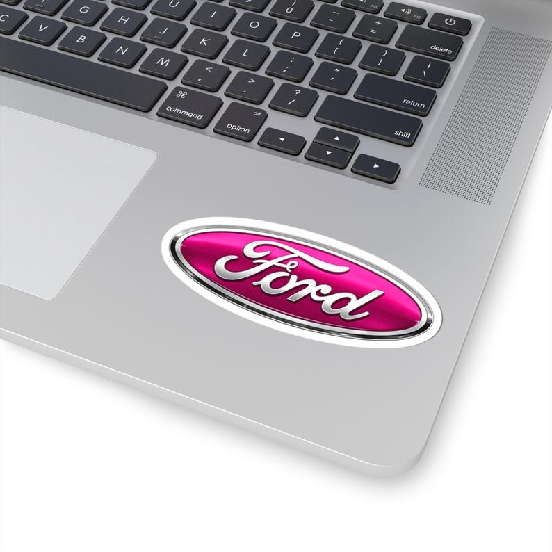 Hot Pink Ford Logo Sticker, Metallic Pink Car Decal, Truck Lover Gift, Automotive Vinyl Sticker, Ford Ranger Accessories, Waterproof Decal image 4