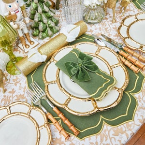 Green & Gold Placemats Napkins