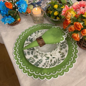 Embroidered Table Decor with Linen Napkins Placemats for Home Dining and Entertaining, mothersdaygifts, Embroidery