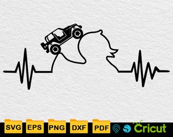Heartbeat Offroad Duck SVG: 4x4 Life Clipart (Digital Download)