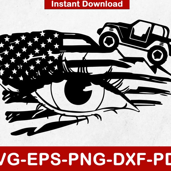 Girl Eye Flag Offroad Svg, 4x4 Svg, 4x4 Svg, Mountain Svg, Cricut Files, Vinyl Decal Design, Instant Download Eps,Svg,Png,Dxf,Pdf