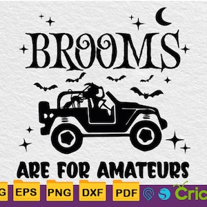 Witch Offroad Car SVG: Funny Halloween Decal for Cricut (Digital File)