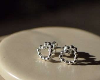 Heart Earrings Solid Silver Jewelry Trending Love Earrings casual earrings Gift for Her Valentines Day heart-shaped stud love earrings PARIS