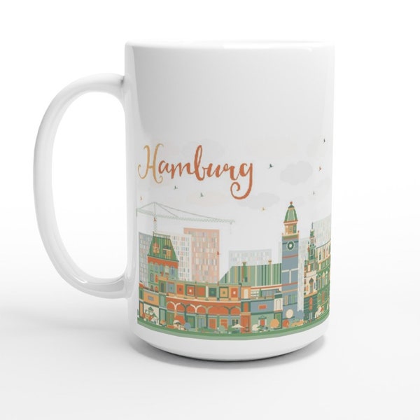 Hamburg Michel Speicherstadt Tasse aus Keramik mit hochwertigem Druck 440ml