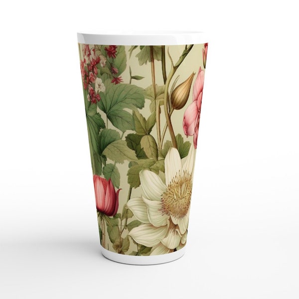 Botanische Kunst auf  Latte Tasse