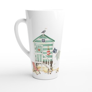 Latte Tasse Strand und Möwen Keramik Becher groß