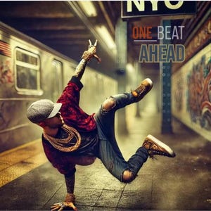 Breakdance Poster 60 x 45 cm – Stampa fine art con motivo della metropolitana di street art di New York, quadro urbano da parete per gli amanti dell'hip-hop, certificato FSC e opaco