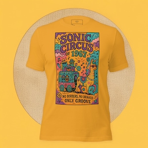 Camiseta psicodélica unissex dos anos 60 com estampa de lama – camiseta retrô para festival, algodão respirável, estilo vintage