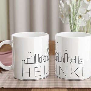 Helsinki Skyline - Enjoy your coffee with a handmade ceramic mug from the City Skyline collection