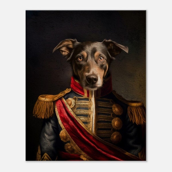 Custom Pet Portrait Painting Canvas, Renaissance Dog Portrait from Photo, Royal Pet King Portrait Painting Digital Art, Portrait Art Design