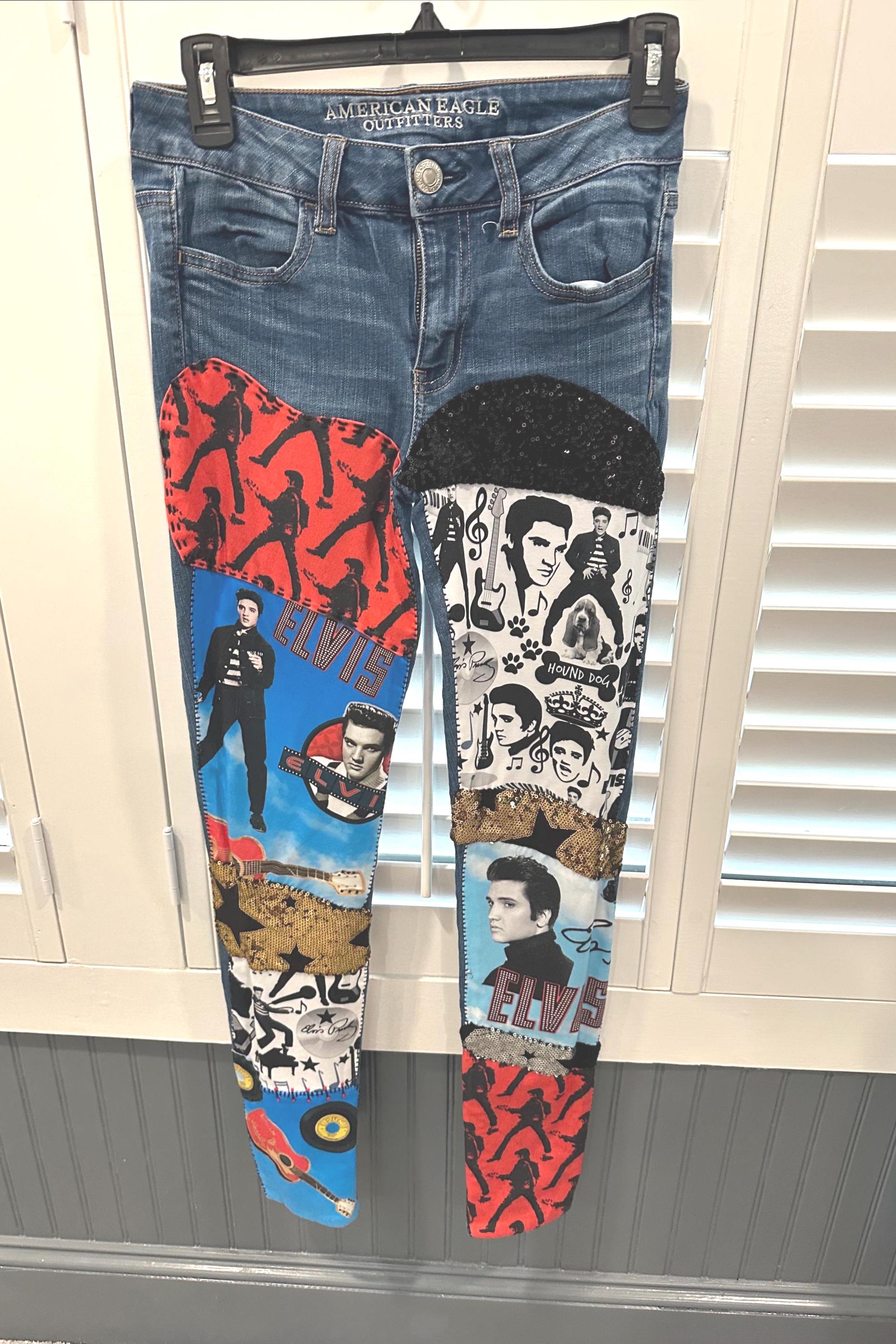 Ladies Jeans American Eagle Custom Jeans Custom Bleached American