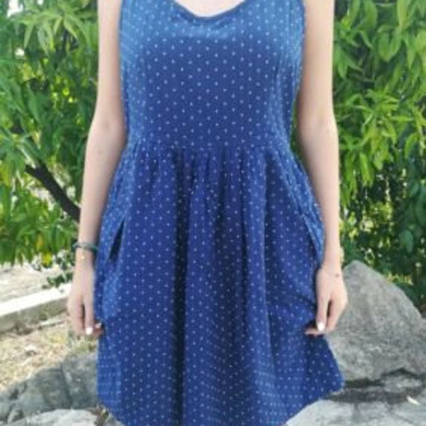 Robe vinatge  Comptoir des Cotonniers modèle Meila bleue Taille 40 seconde main