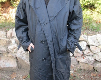 Burberry Women's Vintage Black Trench Coat Size 44 - Etsy