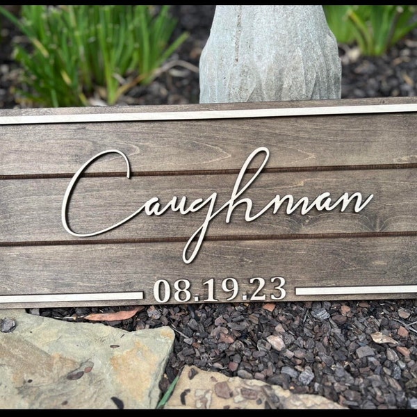 Family/Wedding Name Sign Svg/Dxf , Glowforge Ready