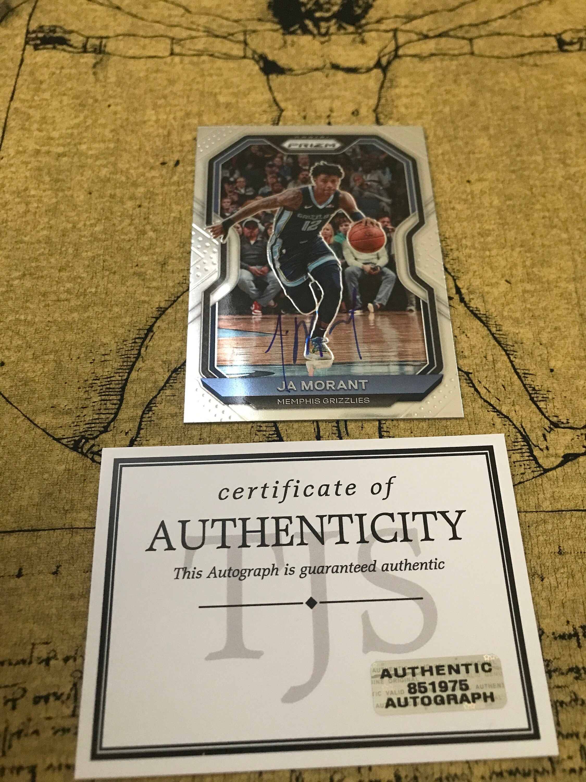 Ja Morant Autograph Card - Etsy