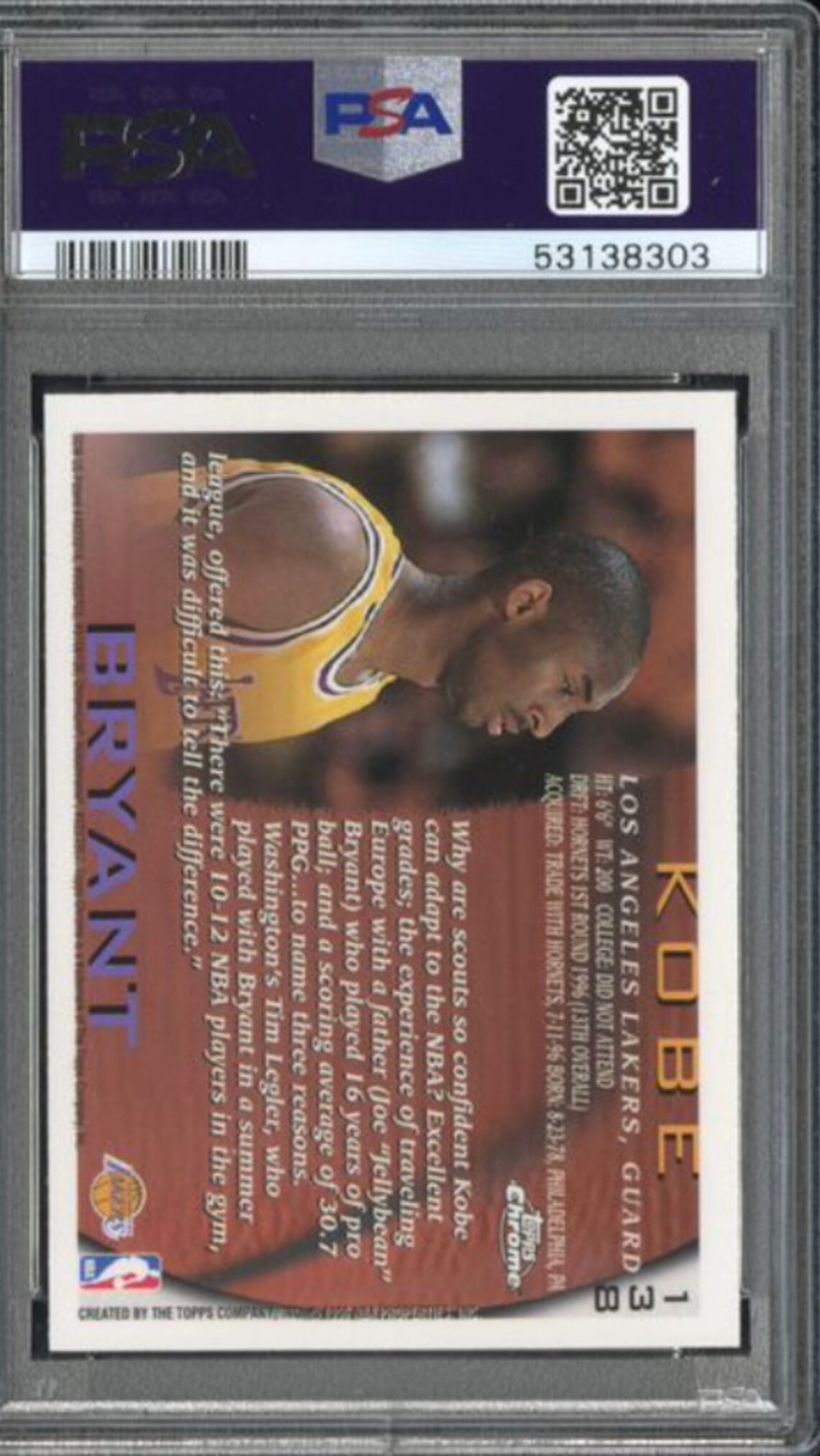 2001 topps chrome kobe bryant
