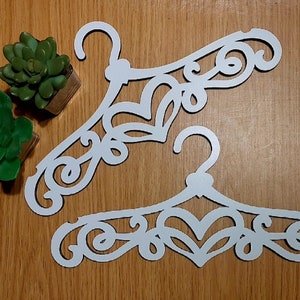 Laser Cut, Digital File. Heart Hangers 3 sizes. SVG, DXF, AI.